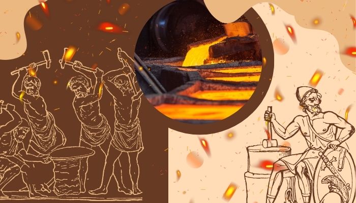 Dieu grec Héphaistos Vulcain