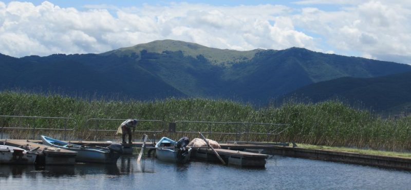 Mikri Prespa ou Petit Lac Prespa en Macédoine en Grèce
