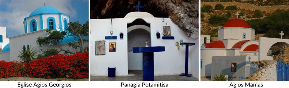 &eacute;glises sur l'&icirc;le de Kasos en Gr&egrave;ce