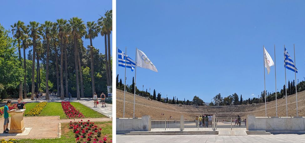 Jardin National et Stade Panath&eacute;na&iuml;que &agrave; Ath&egrave;nes