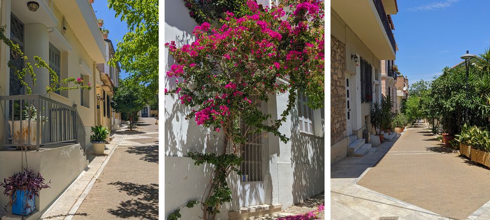 Rues Mark. Mousourou et Nikiforou Theotoki &agrave; Pangrati, Ath&egrave;nes